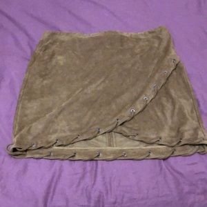 Express Faux Suede Skirt